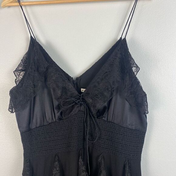 Alice + Olivia Mcguire Ruffle Side Slit Silk Midi Dress - Picture 14 of 16